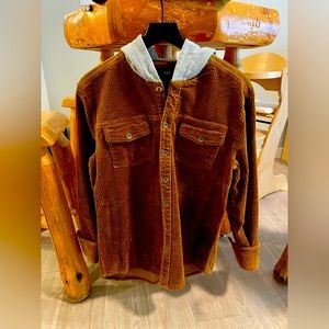 🔥 Paige Carlton Cord Shirt Jacket Gold Night